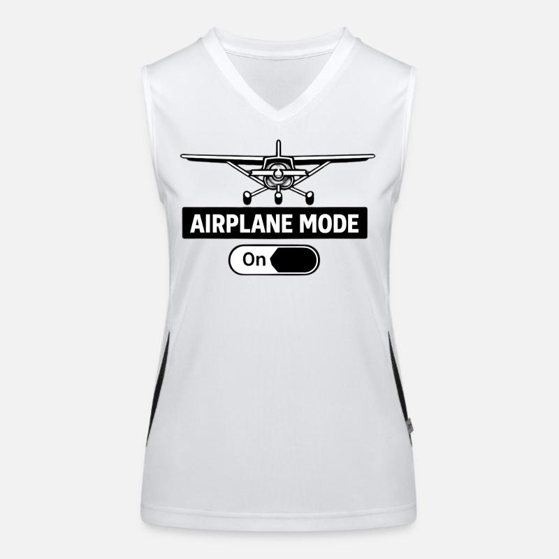 Flugmodus An Airplane Mode On Pilot Funktionelles Kontrast-Tank Top für Frauen