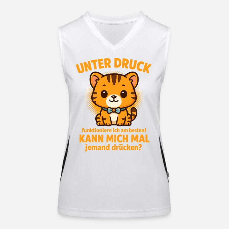 Sous pression, câlin, douce phrase de presser Débardeur respirant contrasté Femme