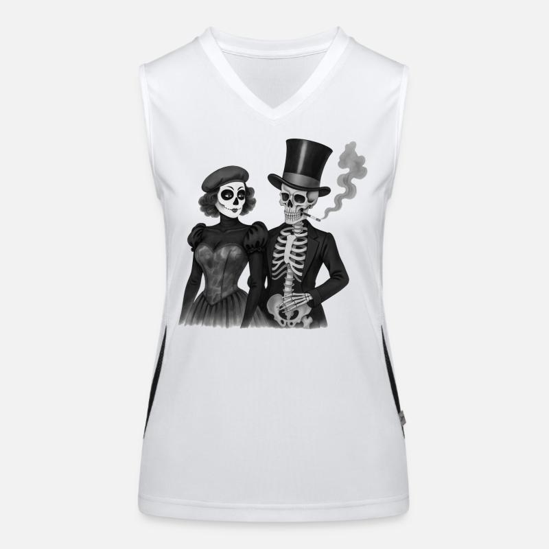 JAMES... SHALL WE GO OUT? - black & white Women's Functional Contrast Tank Top