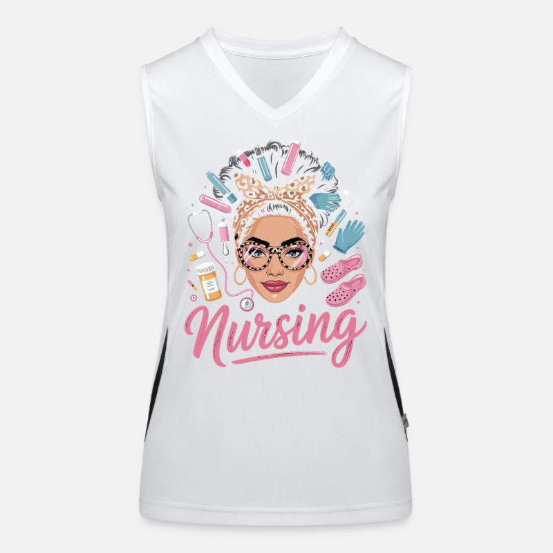 Nursing Glam: Nursing Heroine Trend Women's Functional Contrast Tank Top