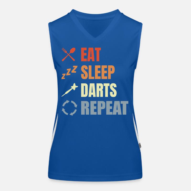 Eat Sleep Darts Repeat Women's Functional Contrast Tank Top