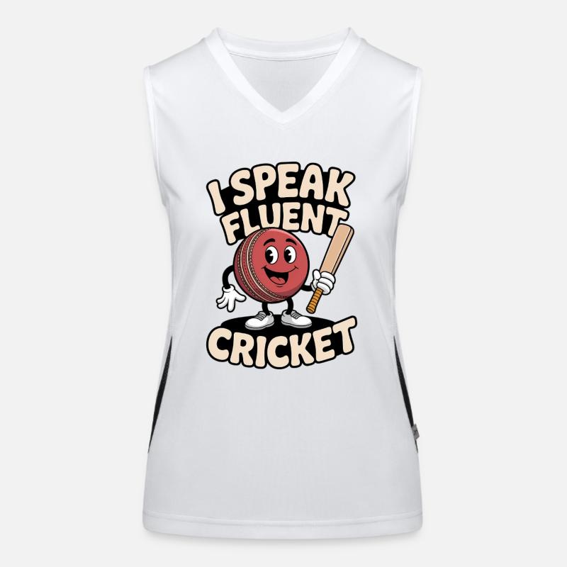 Drôle de cricket : Jeu de cricket vintage Débardeur respirant contrasté Femme