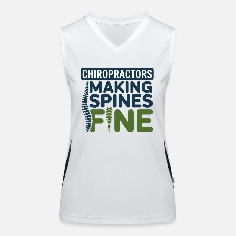 Chiropractor Making Spines Fine Professional DC  Women's Functional Contrast Tank Top