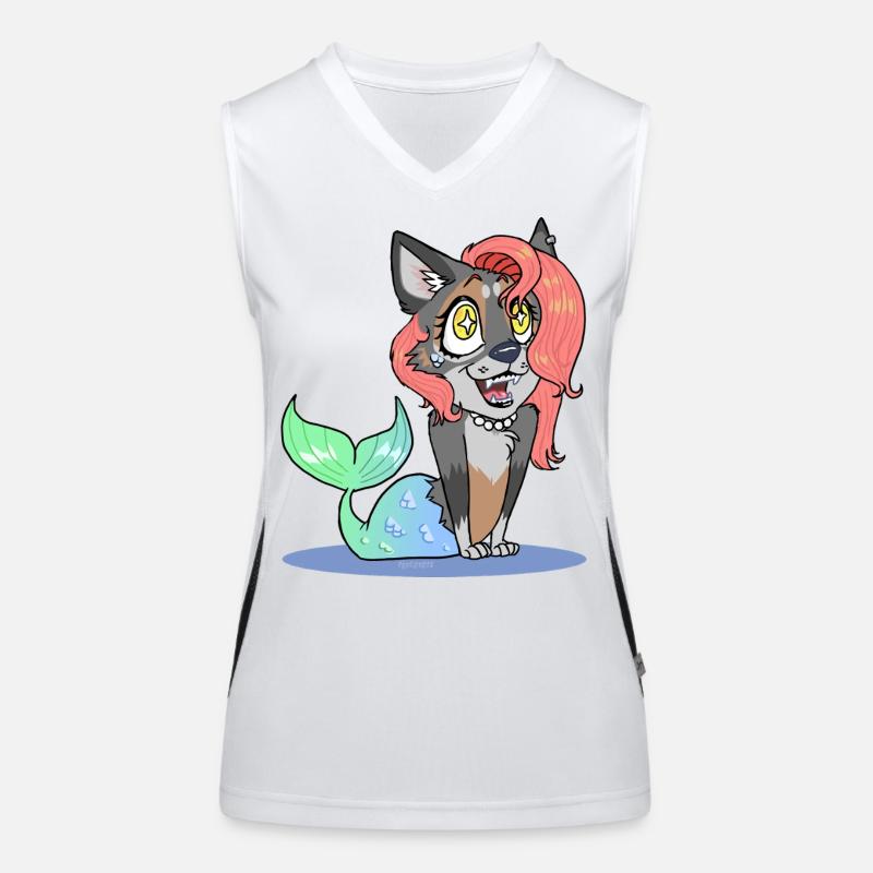 Coral (Chibi Version) (by Leni Riosa) Women's Functional Contrast Tank Top