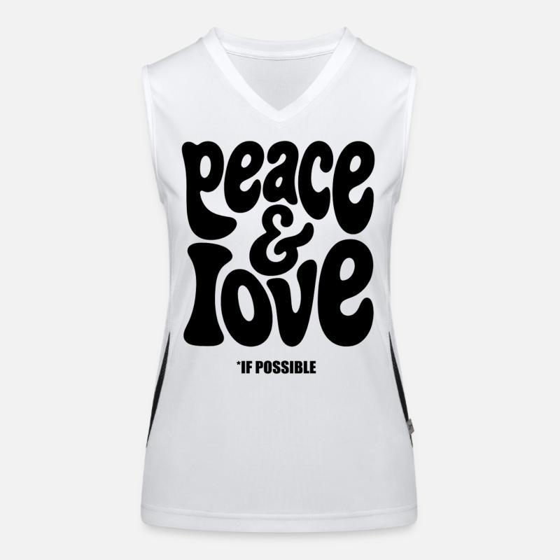 FRIEDENSLIEBE #1 – lass uns reden Funktionelles Kontrast-Tank Top für Frauen