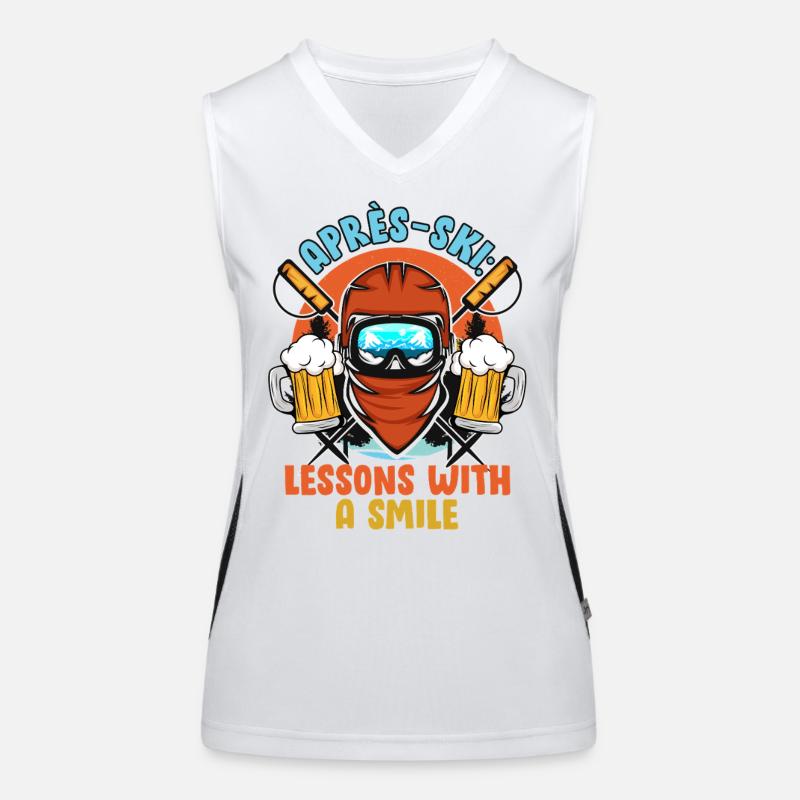 Ski Instructor APRES-SKI LESSONS WITH A SMILE Lustig Women's Functional Contrast Tank Top