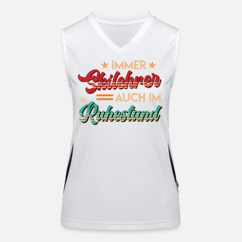 Pension ALWAYS A RETIRED SKIER Women's Functional Contrast Tank Top