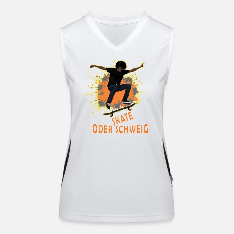 Skate Oder Schweig Splash Funktionelles Kontrast-Tank Top für Frauen