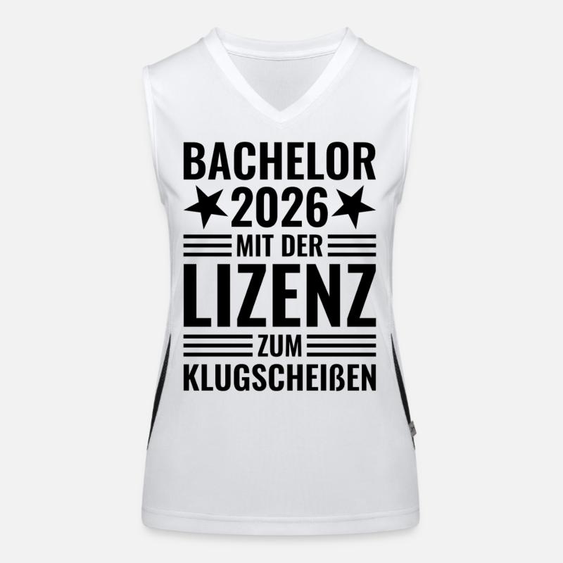 Bachelor 2026 mit der Lizenz zum Klugscheißen Funktionelles Kontrast-Tank Top für Frauen