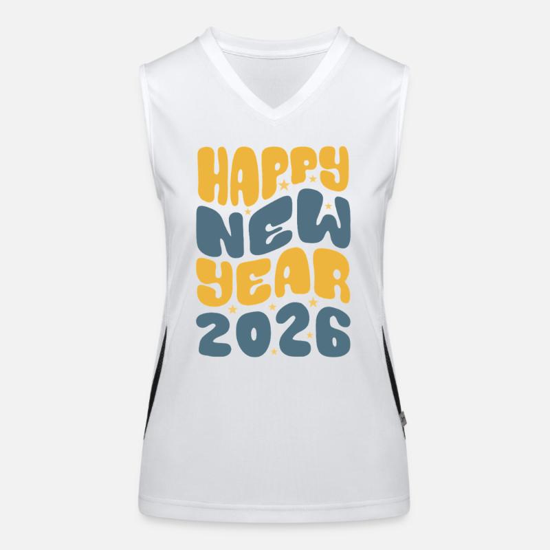 Bonne Année 2026 Débardeur respirant contrasté Femme