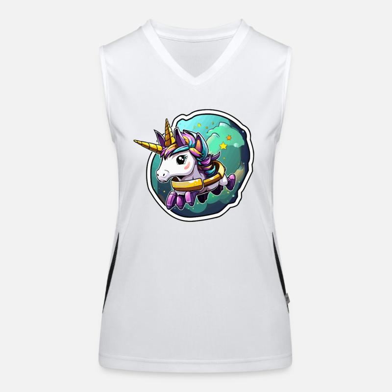 Space Unicorn Star Armor Women's Functional Contrast Tank Top