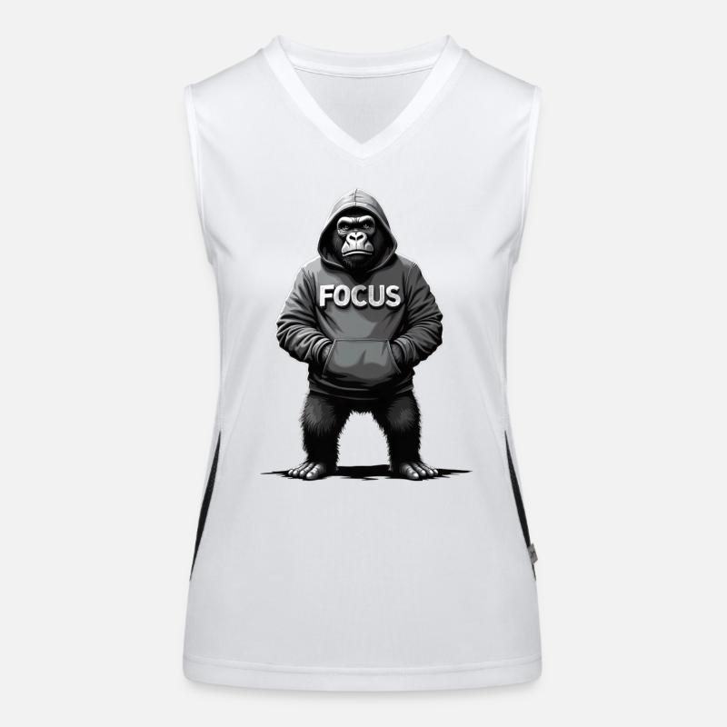 Gorilla Focus Strength Motivation Training Women's Functional Contrast Tank Top