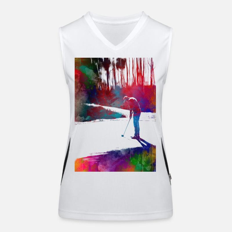 Golfspieler #golf Funktionelles Kontrast-Tank Top für Frauen