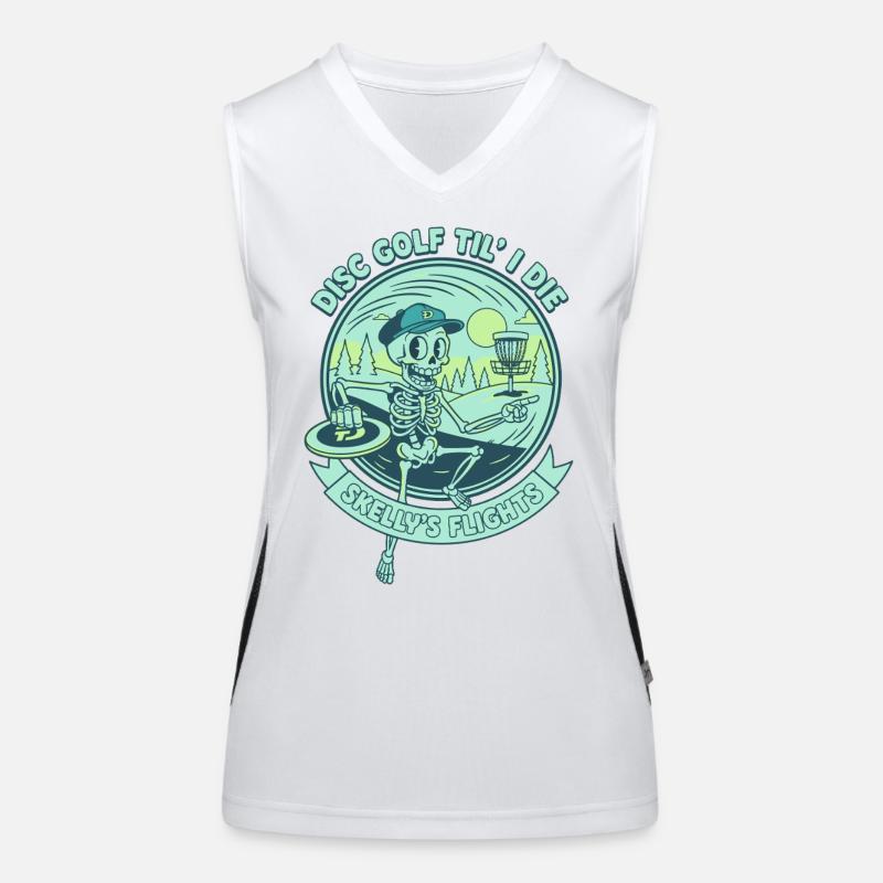 Disc Golf Til I Die Skellys Flights Funny Disc Funktionelles Kontrast-Tank Top für Frauen