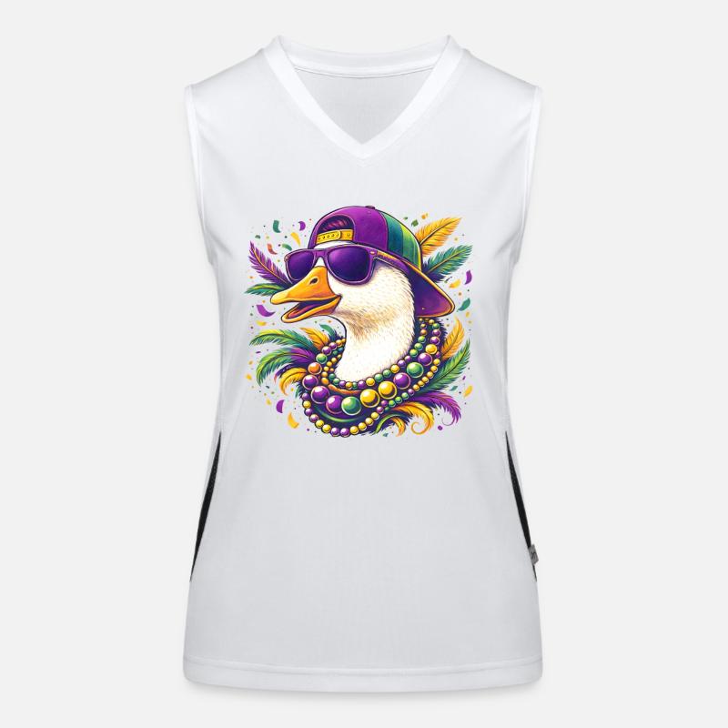 Mardi Gras Gans Funktionelles Kontrast-Tank Top für Frauen