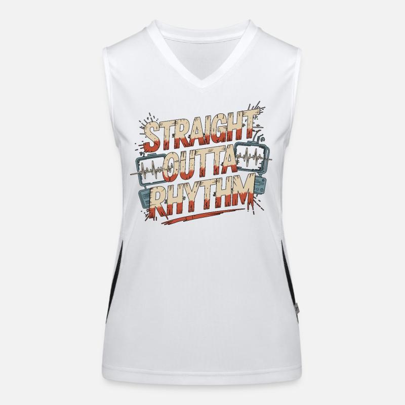 Cardiac Tech Straight Outta Rhythm Echo Tech Funktionelles Kontrast-Tank Top für Frauen