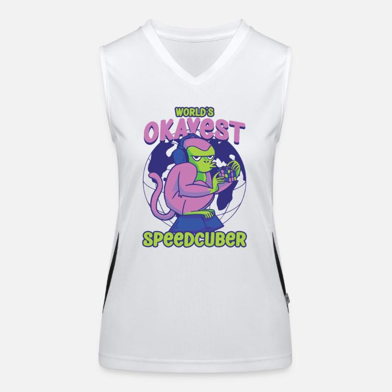 Speedcubing Speed Cube Worlds Okayest Speedcuber Women's Functional Contrast Tank Top