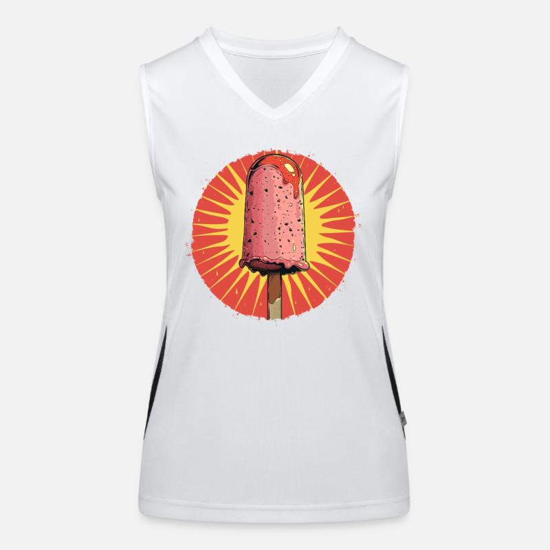 Graphique de glace Débardeur respirant contrasté Femme