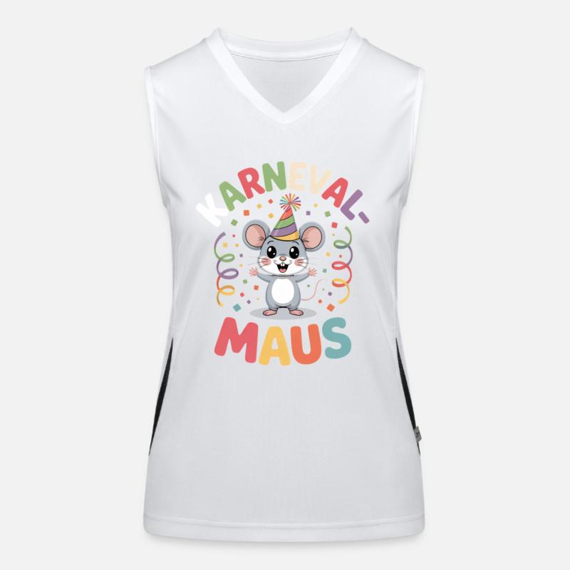 Souris de carnaval Souris de Cologne Souris de carnaval Débardeur respirant contrasté Femme