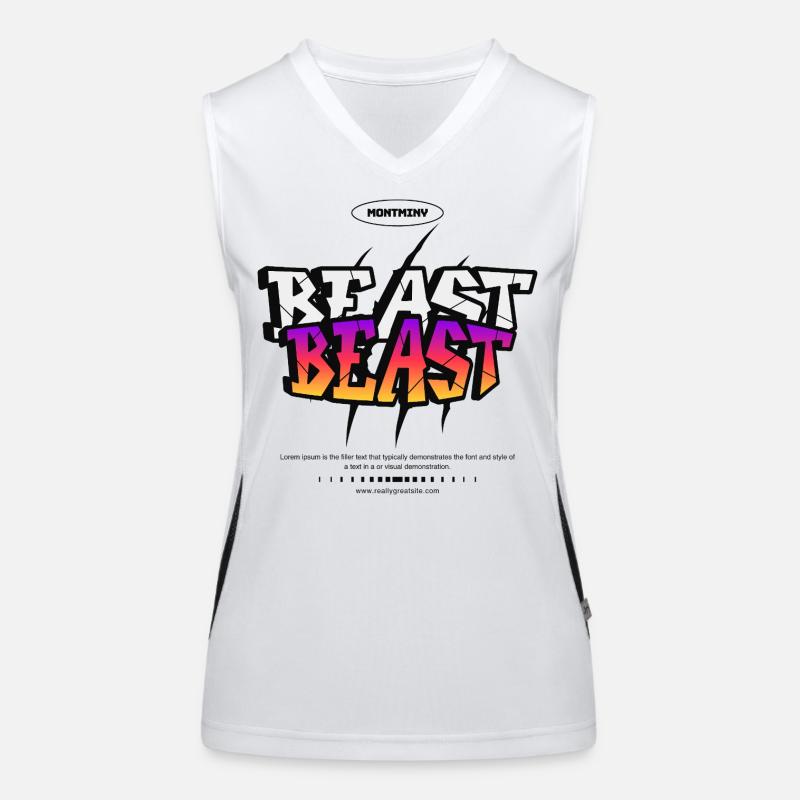 Beast Font Neon Gradient Women's Functional Contrast Tank Top