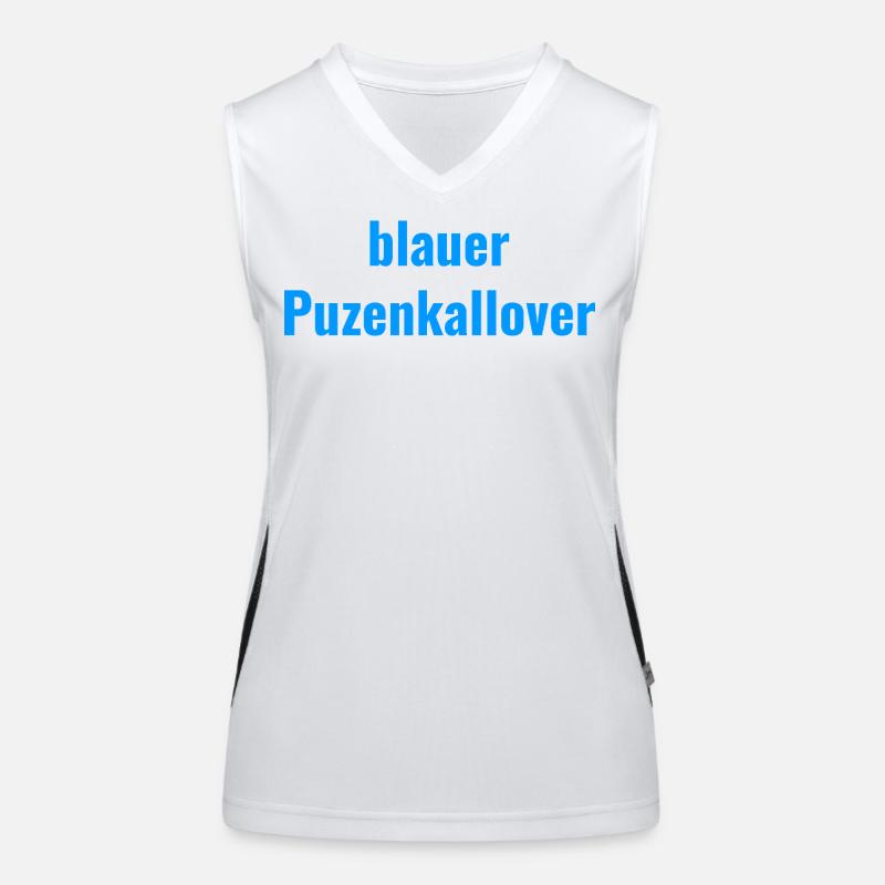 Puzenkallover bleu Débardeur respirant contrasté Femme