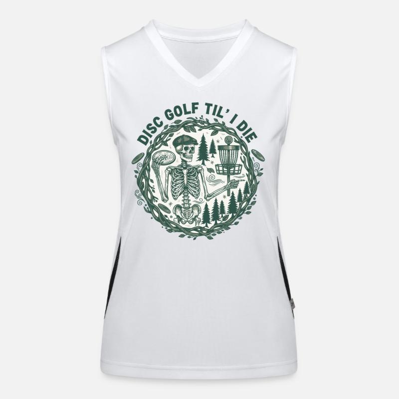 Disc Golf Til I Die Funny Disc Golfer Basket Funktionelles Kontrast-Tank Top für Frauen