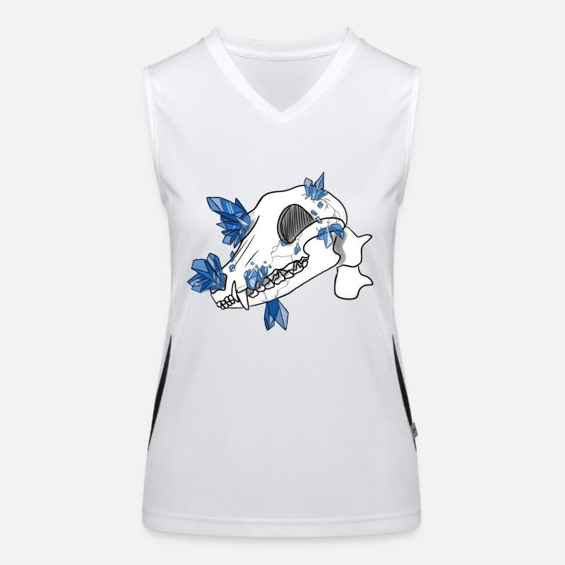 Crystal Skull - Canidae (by Leni Riosa) Women's Functional Contrast Tank Top