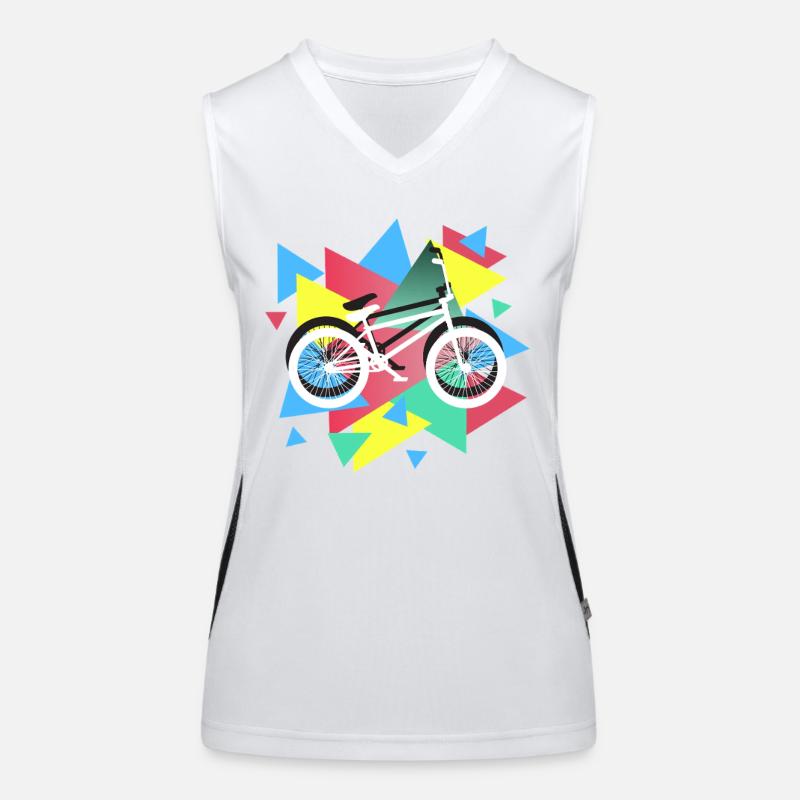 BMX Biking Geometric Funktionelles Kontrast-Tank Top für Frauen