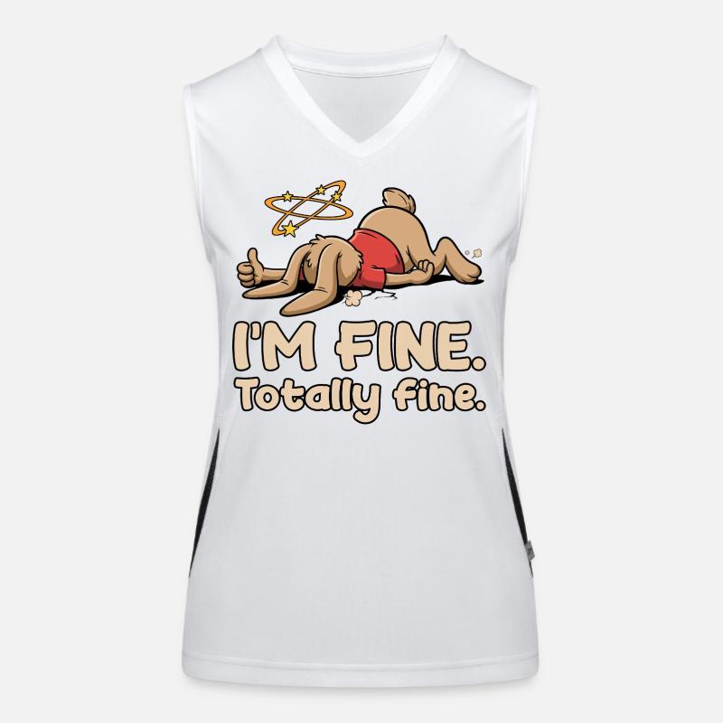 Exhausted rabbit with sarcastic saying Women's Functional Contrast Tank Top