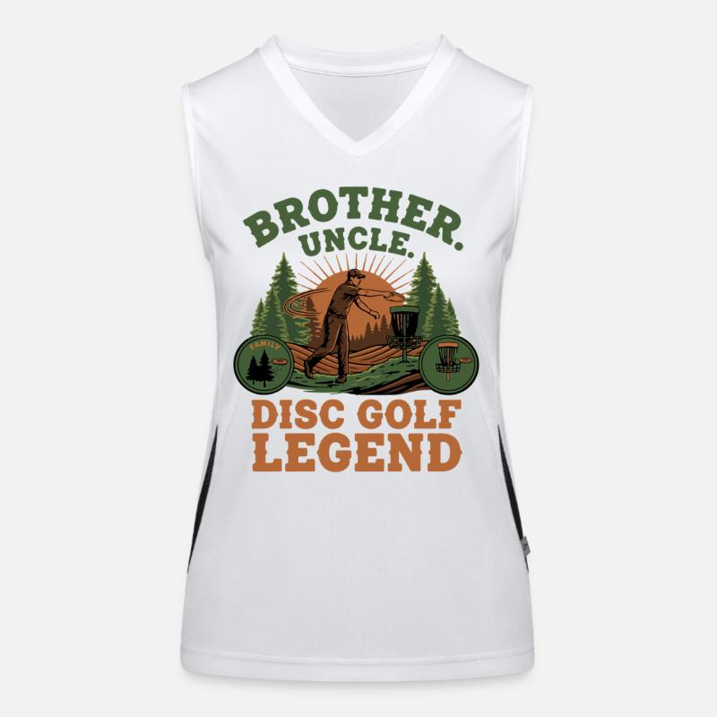 Bruder Onkel Disc Golf Legend Scenic Funktionelles Kontrast-Tank Top für Frauen