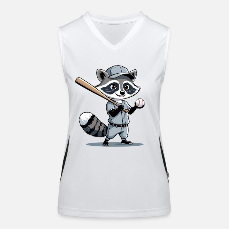 Waschbär Baseballheld Funktionelles Kontrast-Tank Top für Frauen