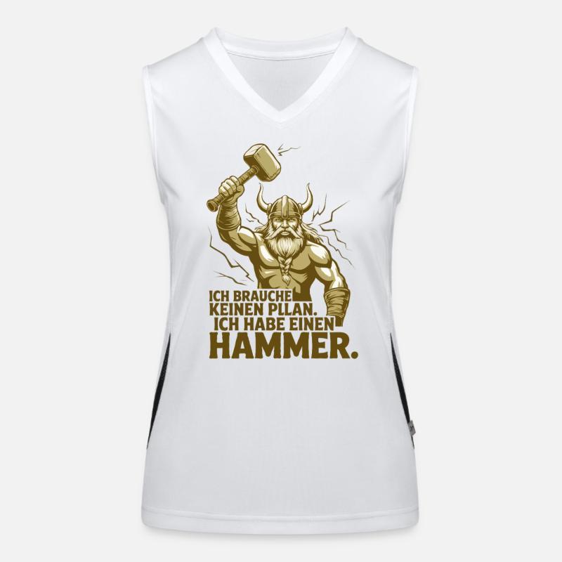 Wikinger Viking Legende Seemann Odin Rabe Kämpfer Funktionelles Kontrast-Tank Top für Frauen