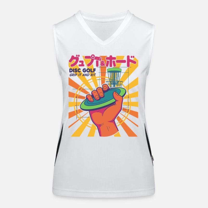 Disc Golf Grippe-le et Rip It Flying Disc Fun Débardeur respirant contrasté Femme