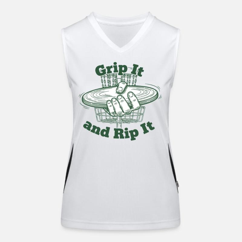 Pack es und reiß es Disc Golf Flying Disc Funktionelles Kontrast-Tank Top für Frauen