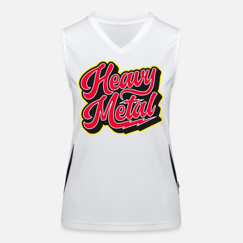 Heavy Metal Bold 3D-Skript Funktionelles Kontrast-Tank Top für Frauen