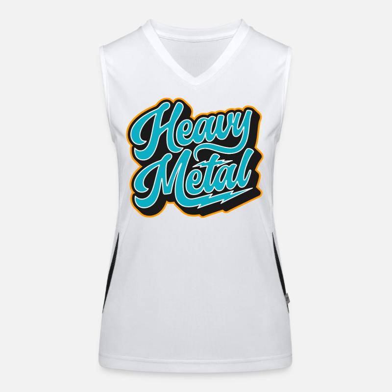 Heavy Metal Retro-Skript Funktionelles Kontrast-Tank Top für Frauen