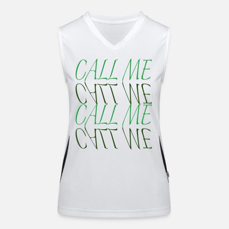 Déclaration typographique Call Me Neon Débardeur respirant contrasté Femme