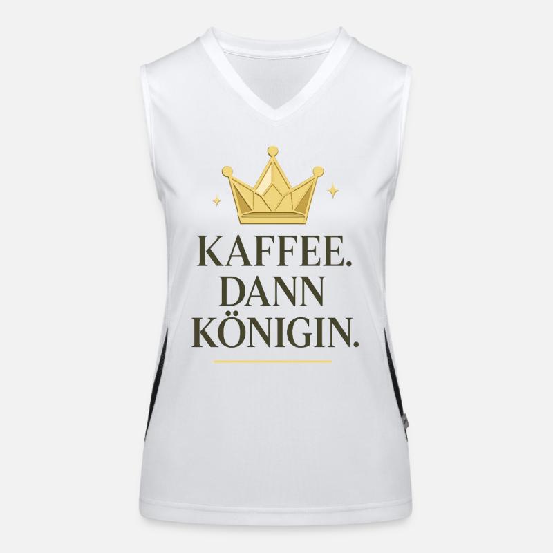 kaffee dann königin, kaffeekrone Funktionelles Kontrast-Tank Top für Frauen
