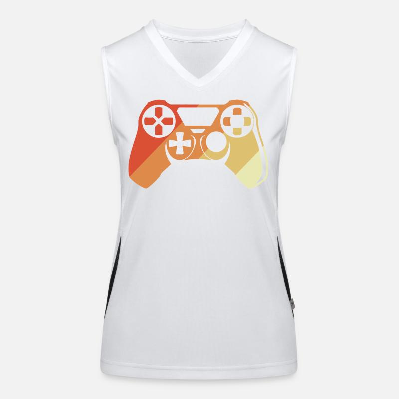 Vintage Gamepad Funktionelles Kontrast-Tank Top für Frauen