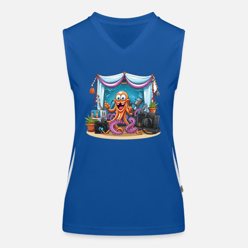 Influenceuse pieuvre sur scène Débardeur respirant contrasté Femme