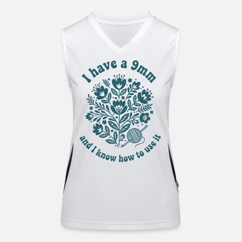 I Have A 9mm And I Know How To Use It Crochet Women's Functional Contrast Tank Top