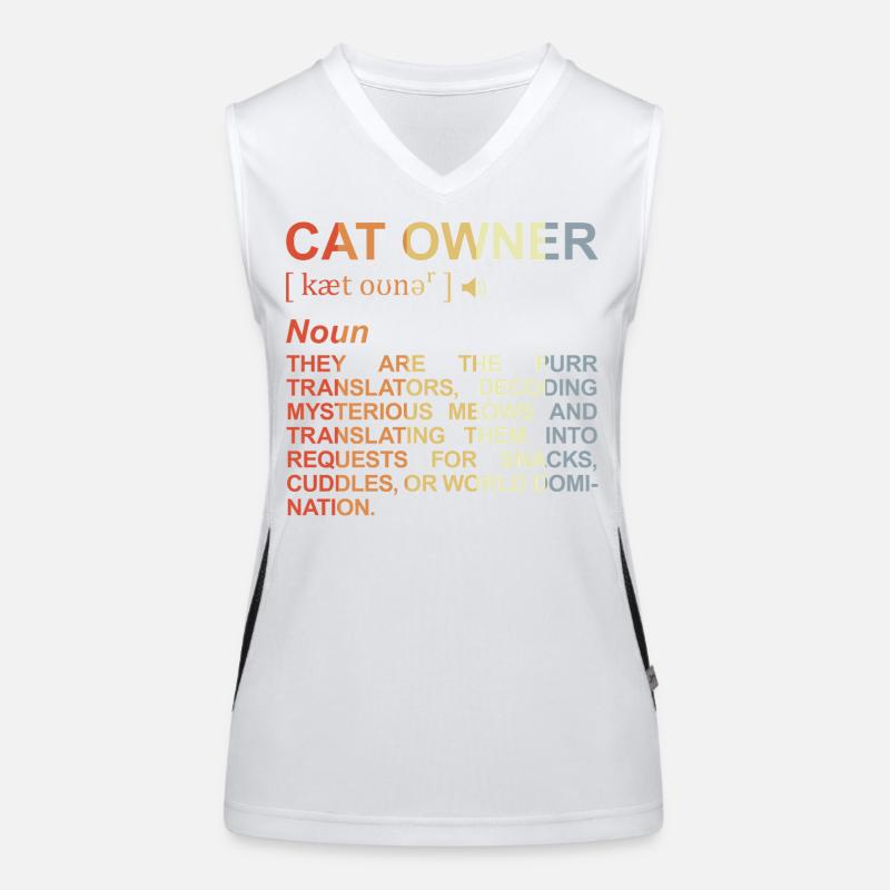 Signification de propriétaire de chat Débardeur respirant contrasté Femme