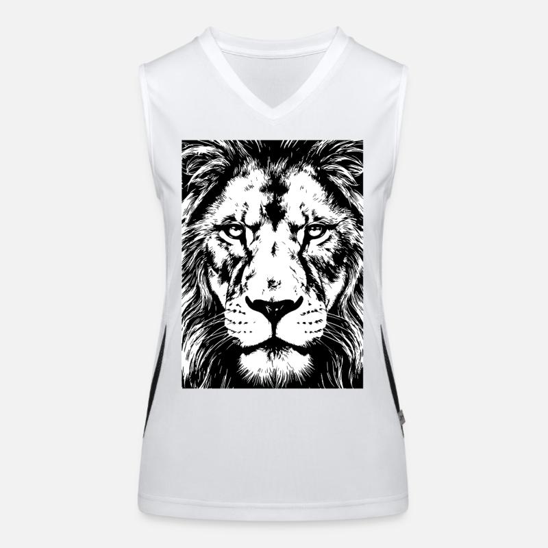 Löwenblick Intensive Kraft Funktionelles Kontrast-Tank Top für Frauen