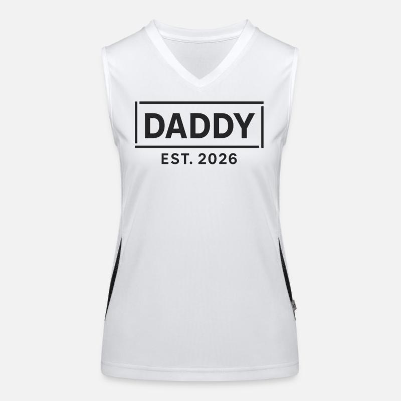 DADDY 2026 Stolzer werdender Vater Funktionelles Kontrast-Tank Top für Frauen