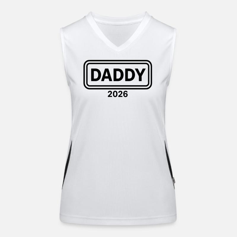 DADDY 2026 Stolzer werdender Vater Funktionelles Kontrast-Tank Top für Frauen