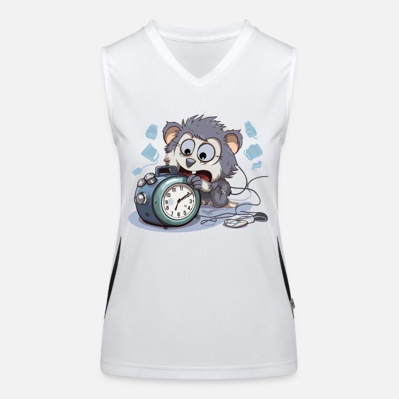 Morgenchaos Otter Wecker Funktionelles Kontrast-Tank Top für Frauen