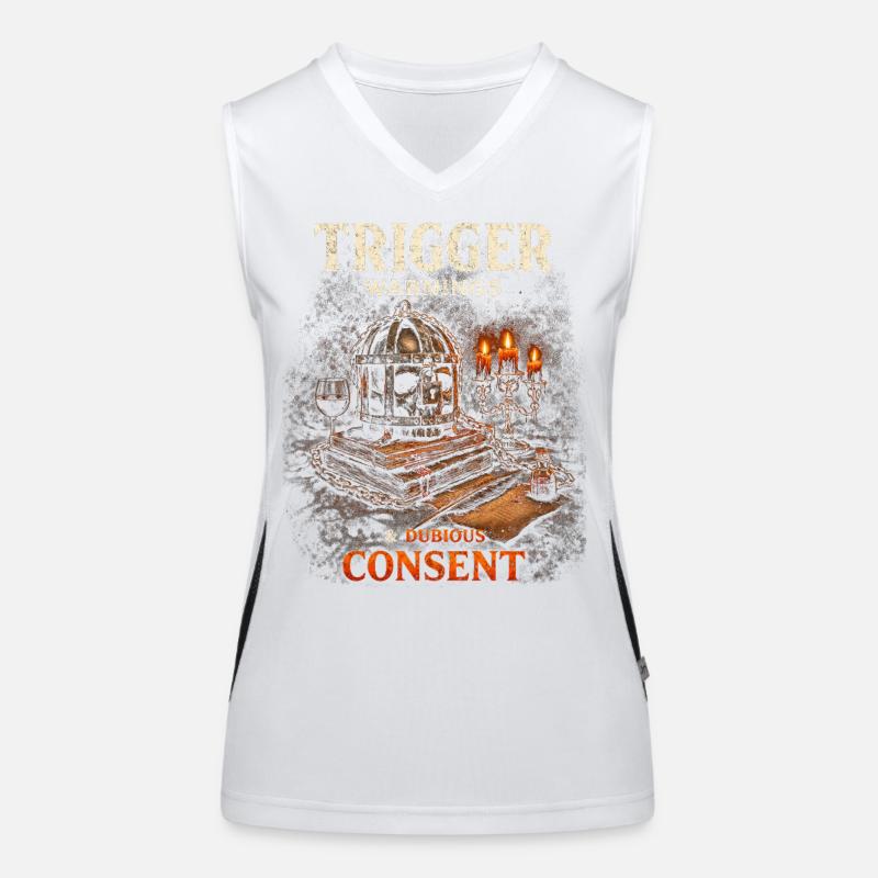 Dark Romance Booktok Trigger Warnings Women's Functional Contrast Tank Top