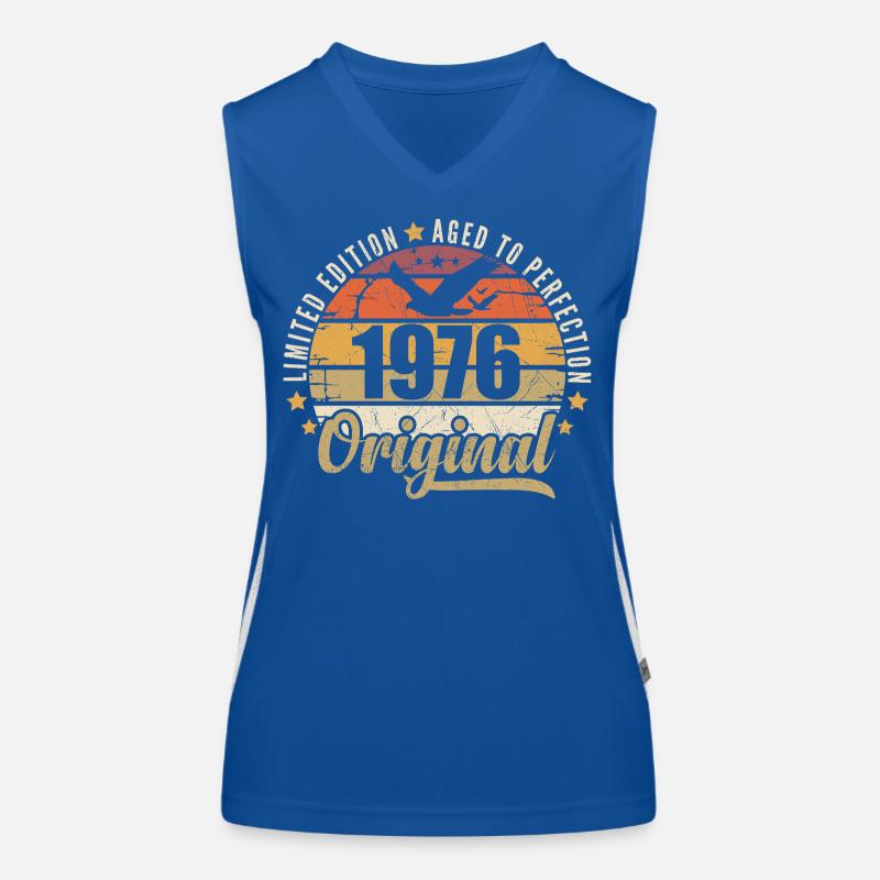 Geburtstagsgeschenk 1976 Original 1976 Funktionelles Kontrast-Tank Top für Frauen