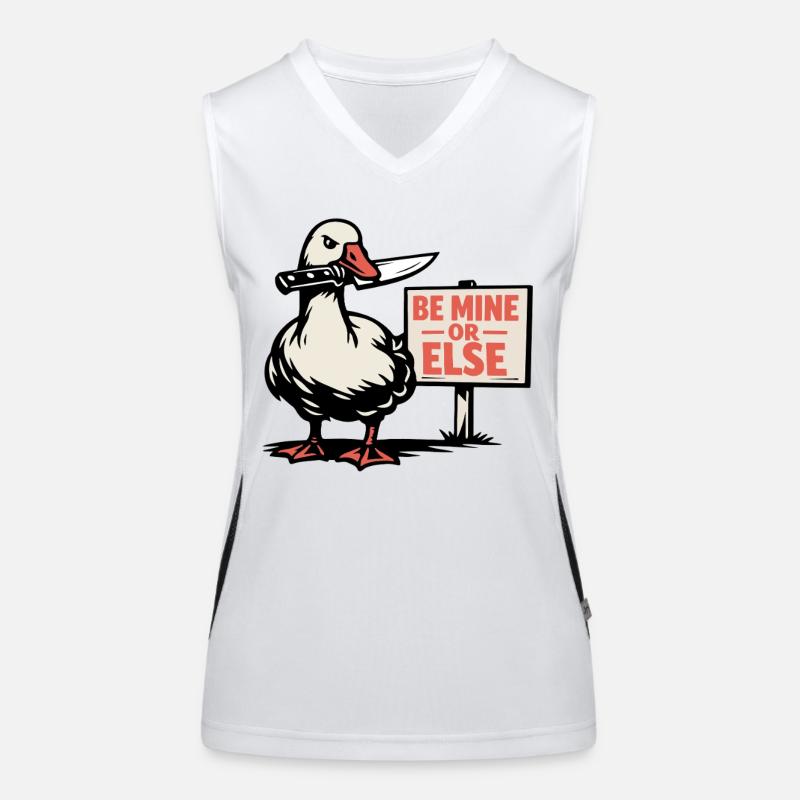 Be Mine or Else - Valentine's Gans Funktionelles Kontrast-Tank Top für Frauen