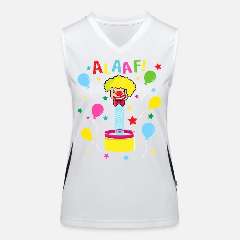Alaaf Cologne Carnival Clown Women's Functional Contrast Tank Top